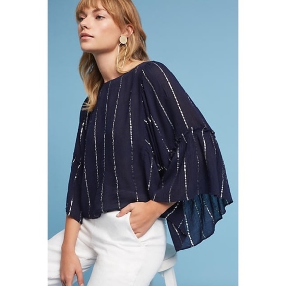 Anthropologie Tops - Anthropologie Floreat Emelyn Striped Blouse Sz Med